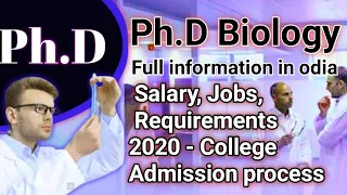 PhD biology full admission process in odia