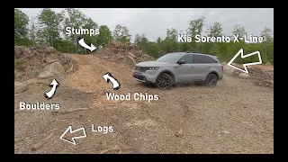 Throwing off-road obstacles at the Kia Sorento X-Line
