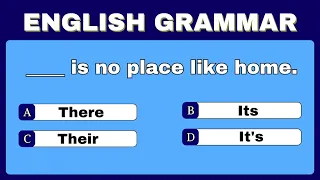 How to Use There/ They're/ Their/ Its/ and It's. English Grammar Test #10