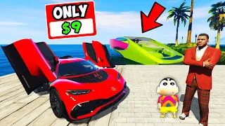 Franklin Buying EVERYTHING For $9 in GTA 5 | SHINCHAN and CHOP