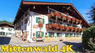 Mittenwald, Germany. Walking Tour [4K].