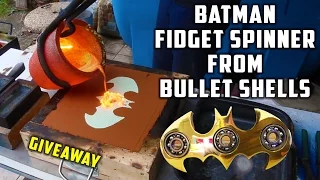 Casting Brass Batman Fidget Spinner from Bullet Shells