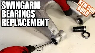 KTM 300 build part 16: How to replace and pack swingarm bearings