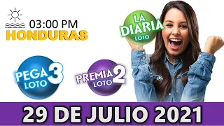 Sorteo 03 PM Loto Honduras, La Diaria, Pega 3, Premia 2, Jueves 29 de julio 2021 |✅🥇🔥💰