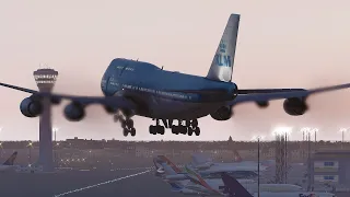 Boeing 747 Pilot Made A Terrible Mistake During Landing At Night [XP11]