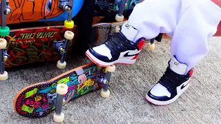 FINGER SKATEBOARD | NEW Ultra Rare Board | FINGERBOARD TRICKS | Finger Skatepark | Finger Shoes