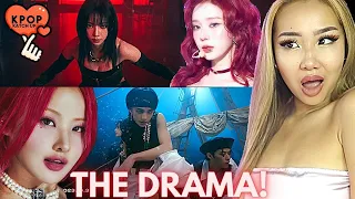 THEY BROUGHT THE DRAMA! 😈 AESPA, STRAY KIDS, KISS OF LIFE M/V  | REACTION/REVIEW