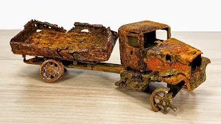 Restoration extreme rusty abandoned 1930´s circus truck PART1