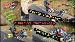 Sufre fuerte accidente en 3marias!!! por poco y no la cuenta 😰😰