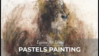 Galloping Horse Painting Demo with pastels from PanPastels