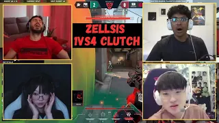 PROS/Streamers reaction to SEN Zellsis Miracle 1vs4 Clutch against PRX