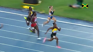 Tina Clayton Battles Shericka Jackson & Tia Clayton in EPIC 100m At Velocity Fest 2023….