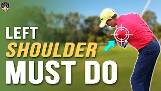 Keep Left Shoulder Down In Downswing ➜ Mind-Blowing Ball-Striking