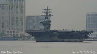 USS Nimitz (CVN-68) Departing San Diego for Home