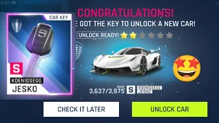 UNLOCKING KOENIGSEGG JESKO || CLASH SHOP || KEY CAR || ASPHALT 9 ||