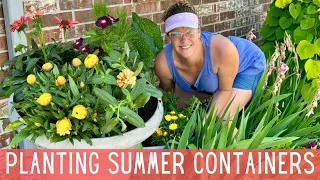 Summer Containers for The HOT Sun 🌞 || Summer Planters with Full Sun Perennials & Annuals