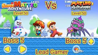 Super Matteo Adventure vs Super Matino Adventure Game Level 50-50 Boss level #gaming #games #game
