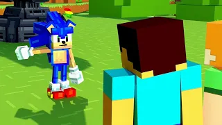 ALEX AND STEVE MEET SONIC? Minecraft Animation Movie - Alex and Steve Life