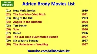 Adrien Brody Movies List