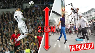 CRISTIANO RONALDO HEADER CHALLENGE!😱 *IN PUBLIC* | Billy Wingrove & Jeremy Lynch