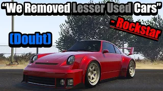 “Lesser Used” Cars That Weren’t Lesser Used That Got Removed in GTA Online…