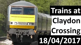 Trains at Claydon Crossing (Banbury) 18/04/2017