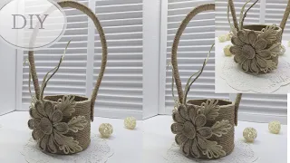 DIY Корзина из джута | Jute craft ideas