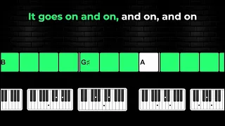 Don't Stop Believin' - Journey - Piano Chords & Lyrics - Play Along