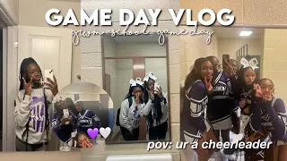 GAME DAY VLOG: grwm, school, game day *middle school cheer vlog* 🏀📣