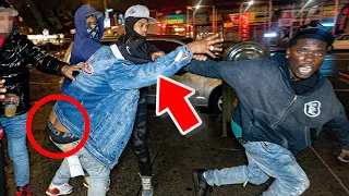 Snatching Gangsters Ski Mask In the Hood GONE WRONG! (MUST WATCH)