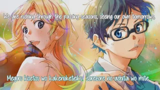 ORANGE by 7!! Eng|Rom LYRICS (Shigatsu wa Kimi no Uso | Your Lie in April FULL ED 2)