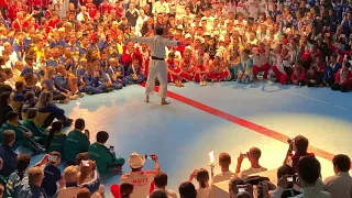 Kancho Nobuaki Kanazawa 8th Dan SKIF demonstration of Gankaku-Sho