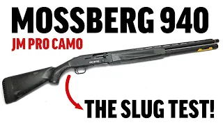 We shoot some SLUGS through the MOSSBERG 940 JM Pro Camo SHOTGUN! See what happened.