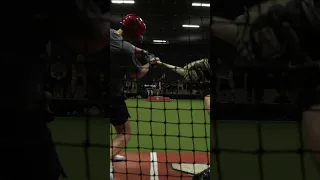 Brock Stewart with the swing and the miss