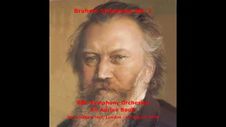 Brahms Symphony No. 1 - BBC Symphony Orchestra - Sir Adrian Boult (Royal Albert Hall, 1976)