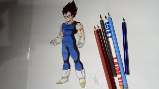 Desenhando Vegeta saga  Majin boo #dragonballz