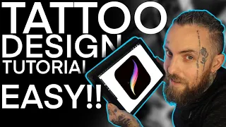 How to DESIGN a TATTOO EASY! / Procreate Tattoo Design 101