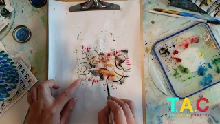 Intuitive Mark Making | Watercolor on Gift Wrapping Tissue Paper