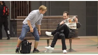 Three legged Man PRANK!👟👟👟-Julien Magic