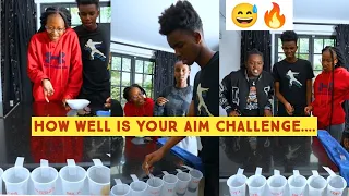 How well is your aim ...tiktok challenge by the alpha house@ tonioh, kayetorwa, Nasieku and claus