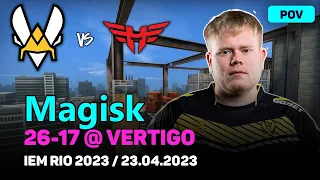 CSGO POV Vitality Magisk (26/17) vs Heroic (vertigo) @ IEM Rio 2023 Grand final / Apr 23, 2023