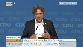 CDU-Parteitag: Rede vom Karlsruher Bürgermeister Frank Mentrup am 14.12.2015