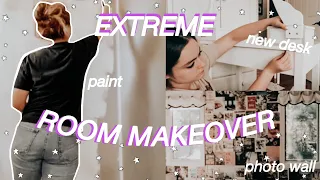 EXTREME BEDROOM MAKEOVER/TRANSFORMATION *tiktok & pinterest aesthetic*