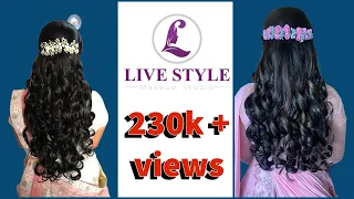 CURLS HAIR Using Extension for South Indian Bridal|Tamil Hair Styling Tutorial|Step by Step