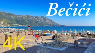 Bečići Budva 🌊 ☀️ September 2023 4K 60fps Walking Tour - with Captions