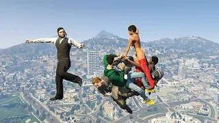 GTA 5 Epic Ragdolls | Crowd Falls vol.3 (Euphoria physics)