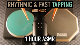 ASMR 1 Hour of Rhythmic & Fast Tapping With Music (No Talking)