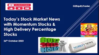 Stock Market News | Share Market News | 26th Oct 2023