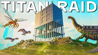 TITANOSAUR Raiding The Alpha Tribe on Smalltribes Official in ARK: Survival Ascended