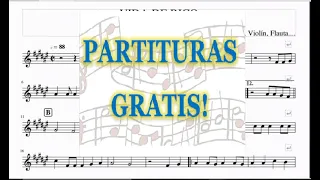 Vida de rico - Camilo - Partitura para Piano, Violín, Flauta...